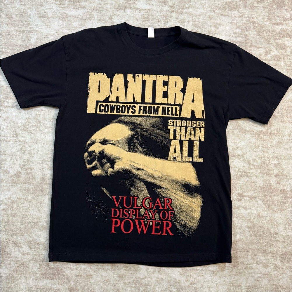 Pantera Vulgar Display Of Power Double Sided Band T Shirt Large